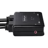 StarTech.com 2-Port Hybrid USB-C HDMI Kabel KVM Switch, 4K 60Hz, Kompakt KVM mit 6ft/1,8m USB-A/HDMI/Audio & 4ft/1,2m USB-C integrierten Host-Kabeln, Bus-gespeist - Fernbedienungstaste/Hotkey-Umschaltung