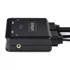 StarTech.com 2-Port Hybrid USB-C HDMI Kabel KVM Switch, 4K 60Hz, Kompakt KVM mit 6ft/1,8m USB-A/HDMI/Audio & 4ft/1,2m USB-C integrierten Host-Kabeln, Bus-gespeist - Fernbedienungstaste/Hotkey-Umschaltung
