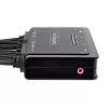 StarTech.com 2-Port Dual-Monitor HDMI Kabel KVM Switch, 4K 60Hz, Kompakter KVM mit integrierten 1,5 m USB-A-/HDMI-/Audio-Kabeln, busgespeist – Fernbedienungstaste/Hotkey-Umschaltung