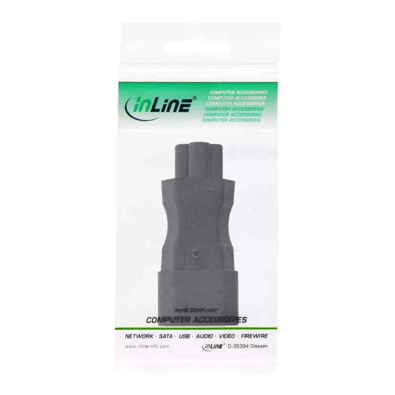 InLine Netzteiladapter IEC 60320 C14 / C5, 3-polig, IEC-Gerät / Notebook