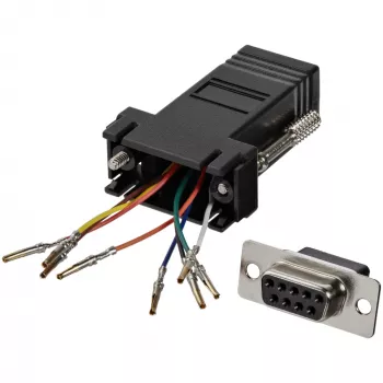 StarTech.com DB9 auf RJ45 Modular Adapter - F/F, DB-9, RJ-45, Schwarz