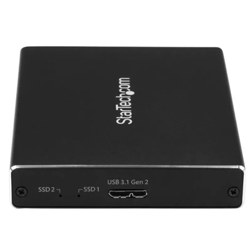 StarTech.com Dual-Slot-Laufwerksgehäuse für M.2 SATA SSDs - USB 3.1 (10 Gbit/s) - RAID