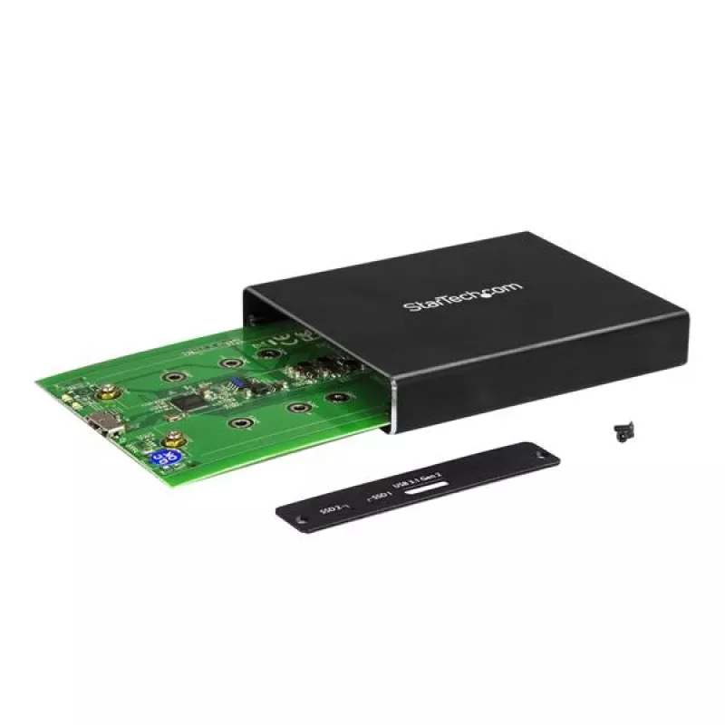 StarTech.com Dual-Slot-Laufwerksgehäuse für M.2 SATA SSDs - USB 3.1 (10 Gbit/s) - RAID