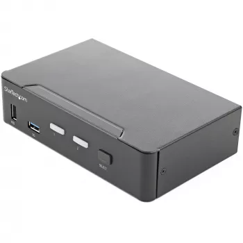 StarTech.com 2-Port HDMI KVM Switch - Einzelmonitor 4K 60Hz Ultra HD HDR - Desktop HDMI 2.0 KVM Switch mit 2-Port USB 3.0 Hub (5 Gbit/s) und 4x USB 2.0 HID, Audio - Hotkey-Umschaltung - TAA