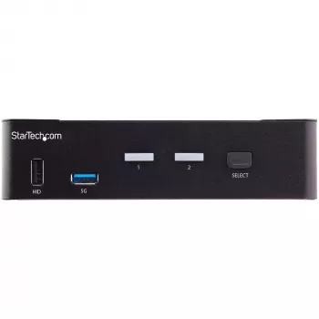 StarTech.com 2-Port HDMI KVM Switch - Einzelmonitor 4K 60Hz Ultra HD HDR - Desktop HDMI 2.0 KVM Switch mit 2-Port USB 3.0 Hub (5 Gbit/s) und 4x USB 2.0 HID, Audio - Hotkey-Umschaltung - TAA
