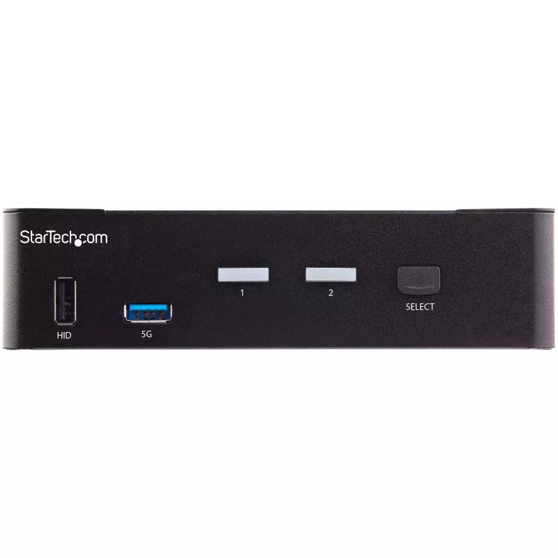 StarTech.com 2-Port HDMI KVM Switch - Einzelmonitor 4K 60Hz Ultra HD HDR - Desktop HDMI 2.0 KVM Switch mit 2-Port USB 3.0 Hub (5 Gbit/s) und 4x USB 2.0 HID, Audio - Hotkey-Umschaltung - TAA