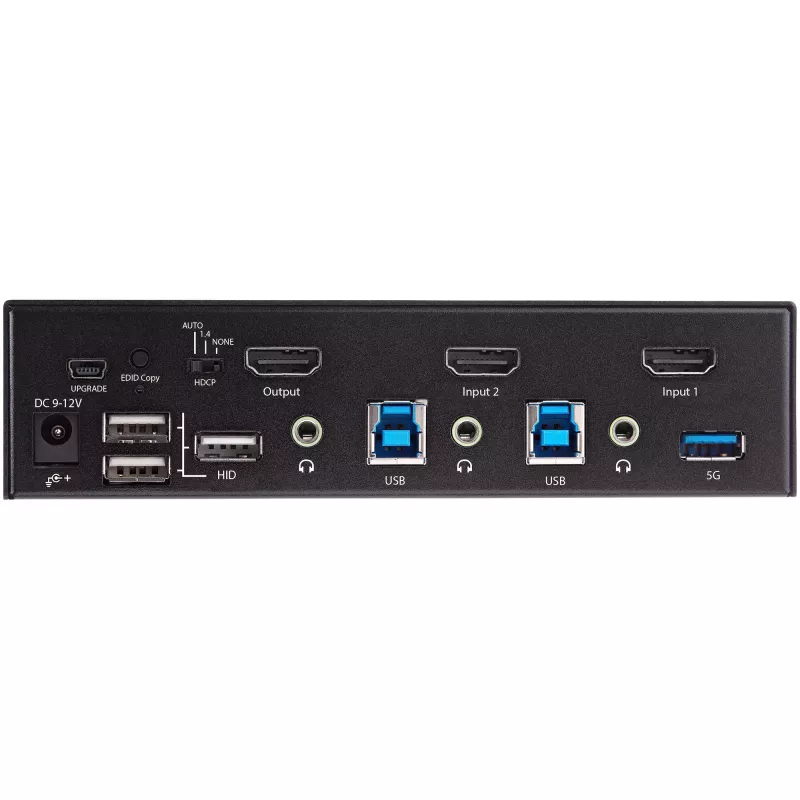 StarTech.com 2-Port HDMI KVM Switch - Einzelmonitor 4K 60Hz Ultra HD HDR - Desktop HDMI 2.0 KVM Switch mit 2-Port USB 3.0 Hub (5 Gbit/s) und 4x USB 2.0 HID, Audio - Hotkey-Umschaltung - TAA