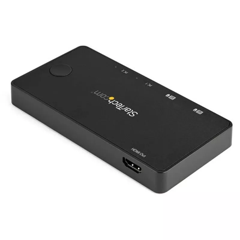 StarTech.com 2-Port USB-C KVM Switch - 4K 60 Hz HDMI - Kompakter Dual-Port UHD USB Typ-C Desktop Mini KVM Switch mit USB-C Kabeln - Busbetrieben - MacBook iPad Pro ThinkPad IdeaPad EliteBook