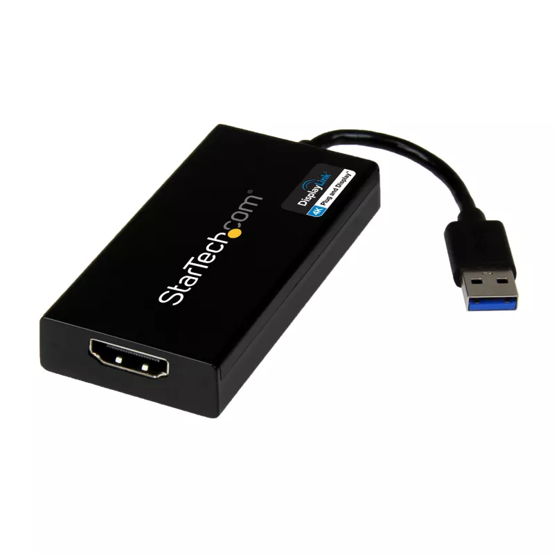 StarTech.com USB 3.0 auf HDMI Adapter - 4K 30Hz Ultra HD - DisplayLink zertifiziert - USB Typ-A auf HDMI Display Adapter Konverter für Monitor - Externe Video & Grafikkarte - Mac & Windows