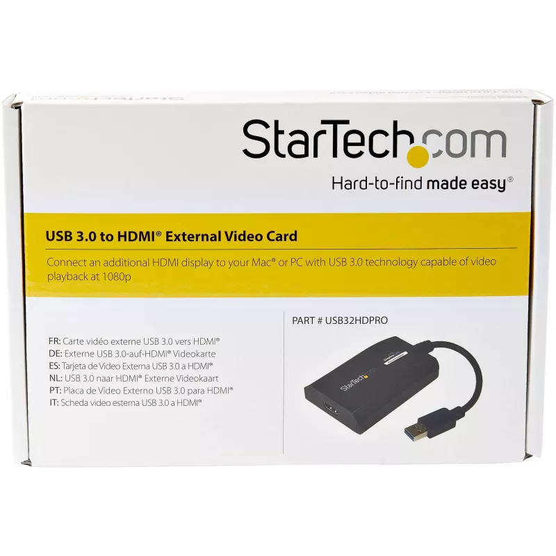 StarTech.com USB 3.0 auf HDMI Adapter - DisplayLink zertifiziert - 1080p (1920x1200) - USB Typ-A auf HDMI Display Adapter Konverter für Monitor - Externe Video- & Grafikkarte - Windows/Mac
