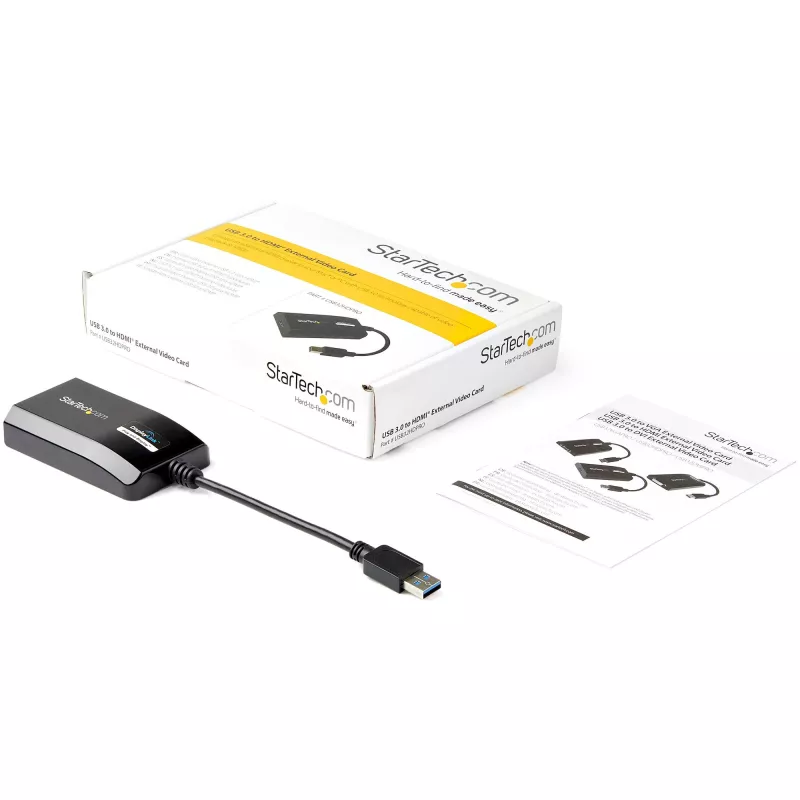 StarTech.com USB 3.0 auf HDMI Adapter - DisplayLink zertifiziert - 1080p (1920x1200) - USB Typ-A auf HDMI Display Adapter Konverter für Monitor - Externe Video- & Grafikkarte - Windows/Mac