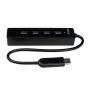 StarTech.com 4-Port tragbarer SuperSpeed USB 3.0 Hub mit integriertem Kabel