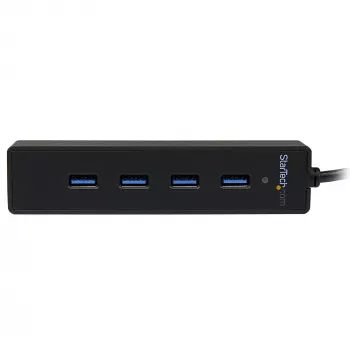 StarTech.com 4-Port tragbarer SuperSpeed USB 3.0 Hub mit integriertem Kabel
