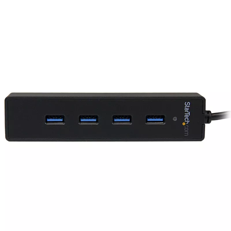 StarTech.com 4-Port tragbarer SuperSpeed USB 3.0 Hub mit integriertem Kabel