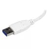 StarTech.com Tragbarer 4-Port SuperSpeed Mini USB 3.0 Hub – Weiß