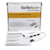 StarTech.com Tragbarer 4-Port SuperSpeed Mini USB 3.0 Hub – Weiß