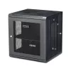 StarTech.com 4-Post 12U Wandmontage-Netzwerkschrank mit 1U-Fach, 19 Zoll klappbarer wandmontierter Serverschrank für Daten-/AV-/Elektronik-/Computergeräte, flexibles belüftetes Rackgehäuse