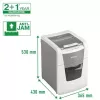 Aktenvernichter LEITZ IQ Autofeed Small Office 100, Kreuzschnitt P-4, 8 Blatt, 22 cm Einzug, 34 L Behälter, grau