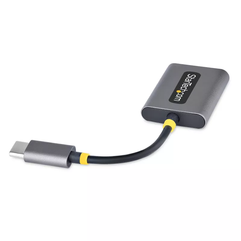 StarTech.com USB-C Kopfhörer-Splitter, USB-Typ-C Dual-Headset-Adapter mit Mikrofoneingang, USB-C auf 3,5-mm-Audio-Adapter/Ohrhörer-Dongle, USB-C auf Audiobuchse/Aux-Ausgang, 24-Bit-DAC