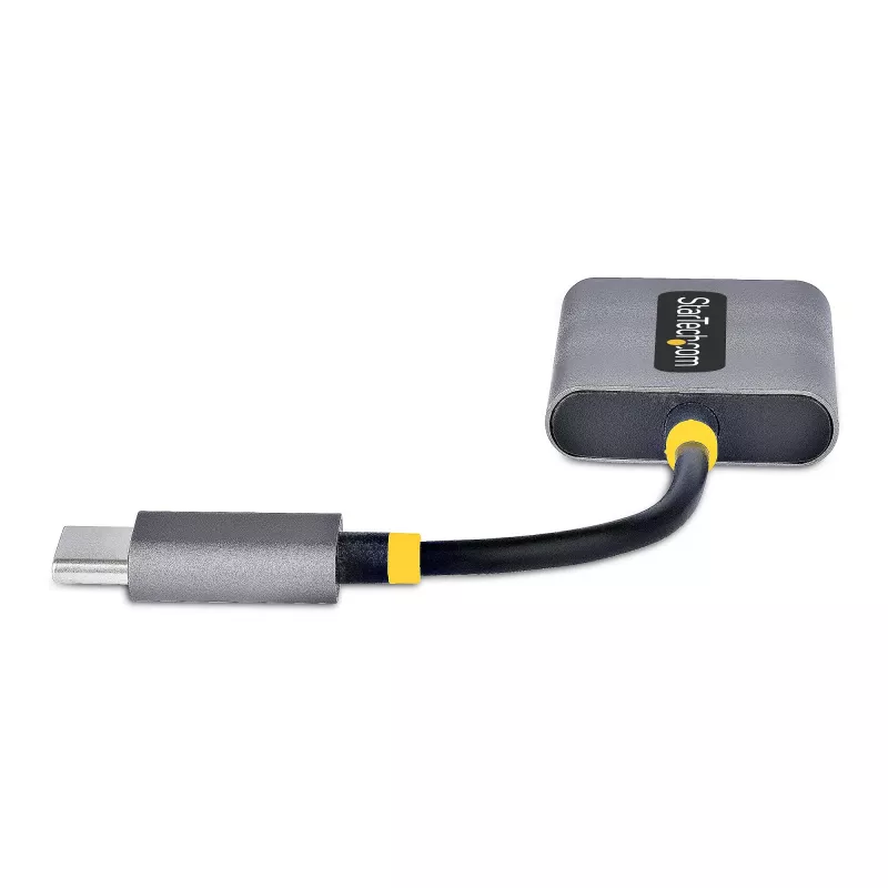 StarTech.com USB-C Kopfhörer-Splitter, USB-Typ-C Dual-Headset-Adapter mit Mikrofoneingang, USB-C auf 3,5-mm-Audio-Adapter/Ohrhörer-Dongle, USB-C auf Audiobuchse/Aux-Ausgang, 24-Bit-DAC