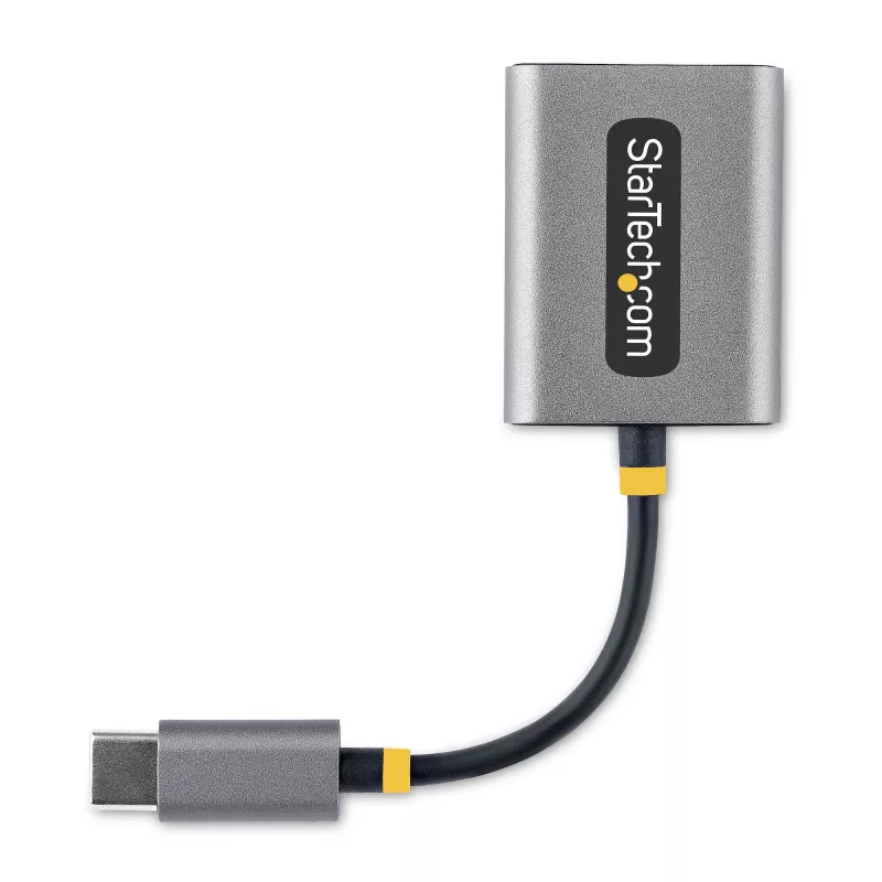 StarTech.com USB-C Kopfhörer-Splitter, USB-Typ-C Dual-Headset-Adapter mit Mikrofoneingang, USB-C auf 3,5-mm-Audio-Adapter/Ohrhörer-Dongle, USB-C auf Audiobuchse/Aux-Ausgang, 24-Bit-DAC