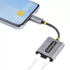 StarTech.com USB-C Kopfhörer-Splitter, USB-Typ-C Dual-Headset-Adapter mit Mikrofoneingang, USB-C auf 3,5-mm-Audio-Adapter/Ohrhörer-Dongle, USB-C auf Audiobuchse/Aux-Ausgang, 24-Bit-DAC