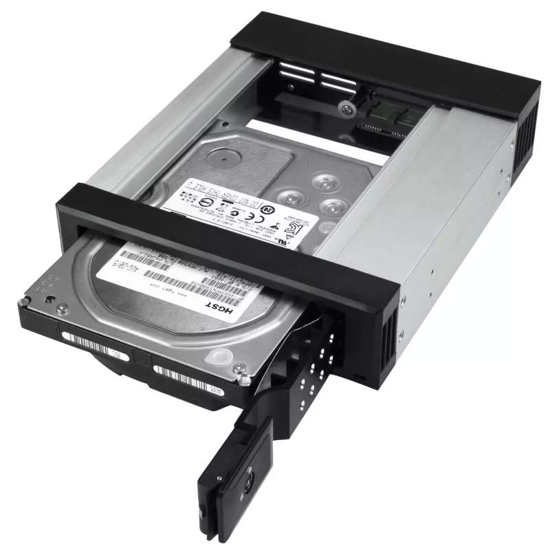 StarTech.com 5,25 auf 3,5 Festplatten-Hot-Swap-Einschub – Für 3,5-Zoll-SATA/SAS-Laufwerke – Trayless – Aluminium