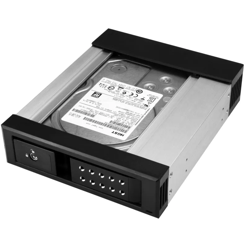 StarTech.com 5,25 auf 3,5 Festplatten-Hot-Swap-Einschub – Für 3,5-Zoll-SATA/SAS-Laufwerke – Trayless – Aluminium