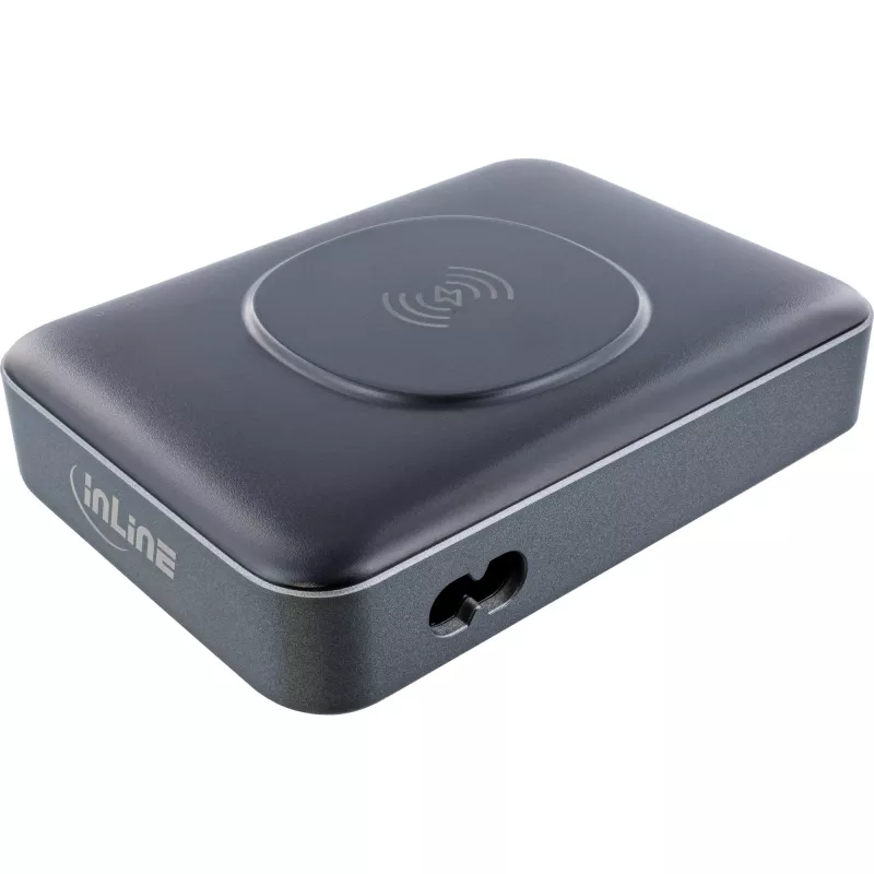 Tragbares Ladegerät InLine Qi Powerstation Multiport, 20 V