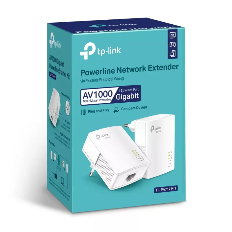 TP-Link TL-PA717KIT 1000 Mbit/s Ethernet LAN Weiß 2 Stück