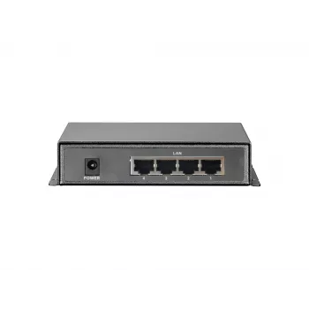 LevelOne 5-Port Fast Ethernet PoE Switch, 4 PoE-Ausgänge, 120 W, Netzteil enthalten