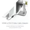 StarTech.com 8in HDMI-auf-DVI-D-Videokabel-Adapter – HDMI-Stecker auf DVI-Buchse