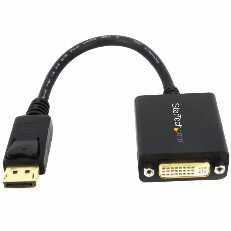 StarTech.com DisplayPort auf DVI Adapter - DisplayPort auf DVI-D Adapter Videokonverter 1080p - DP 1.2 auf DVI Monitor/Display Kabeladapter Dongle - DP auf DVI Adapter - Verriegelbarer DP Anschluss