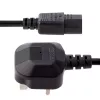 StarTech.com 10ft (3m) UK Computer-Netzkabel, 18AWG, BS 1363 auf C13, 10A 250V, Schwarzes Ersatz-AC-Netzkabel, Kaltgerätekabel / UK-Netzkabel, PC-Netzteil-Kabel, TV-/Monitor-Netzkabel