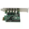StarTech.com 4-Port PCI Express PCIe SuperSpeed USB 3.0 Controller-Kartenadapter mit UASP – SATA-Stromversorgung