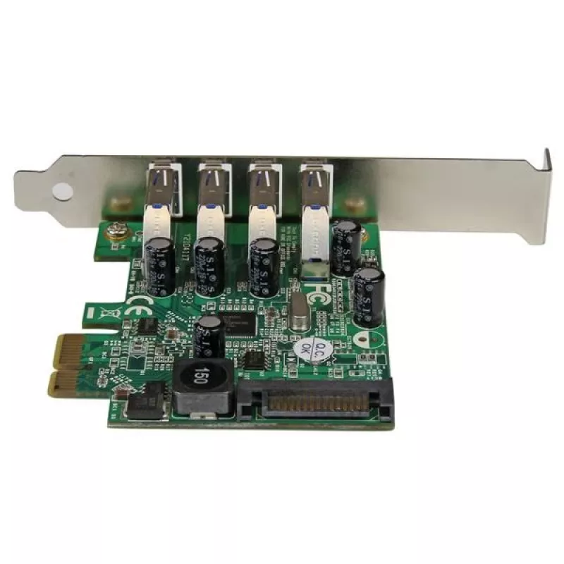 StarTech.com 4-Port PCI Express PCIe SuperSpeed USB 3.0 Controller-Kartenadapter mit UASP – SATA-Stromversorgung