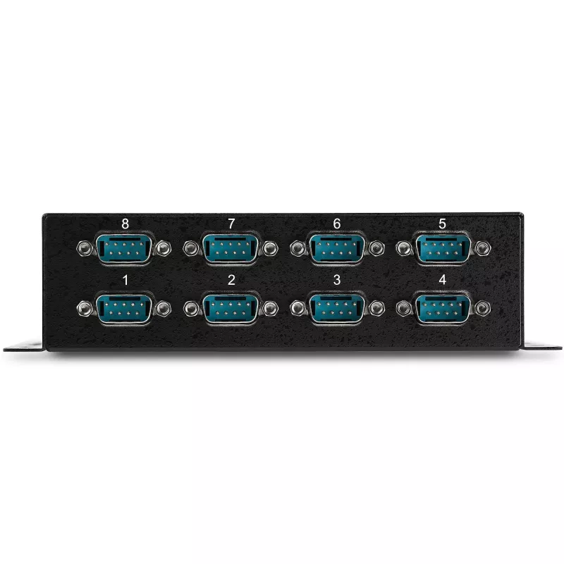 StarTech.com 8-Port USB auf DB9 RS232 Seriell Adapter Hub – Industrielle DIN-Schienen- und Wandmontage