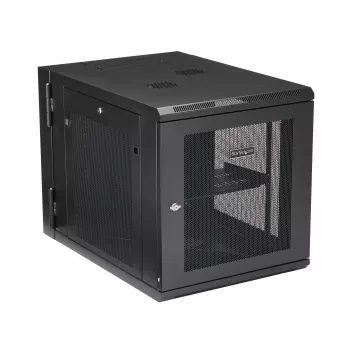 StarTech.com 4-Post 12U Wandmontage-Netzwerkschrank mit 1U Fach, 19 Zoll klappbares wandmontiertes Server-Rack für Daten / AV / Elektronik / Computerausrüstung, flexibles belüftetes Rack-Gehäuse