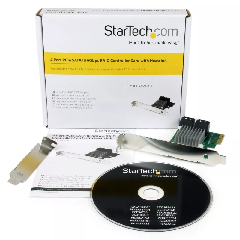 StarTech.com 4-Port PCI Express 2.0 SATA III 6 Gbit/s RAID-Controllerkarte mit HyperDuo SSD Tiering
