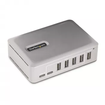 StarTech.com 7-Port USB-C Hub - 5x USB-A + 2x USB-C - Self-Powered w/65W Power Supply - USB 3.1 10Gbps - Desktop/Laptop USB Hub w/3ft USB-IF Certified Locking Kabel - USB C Hub