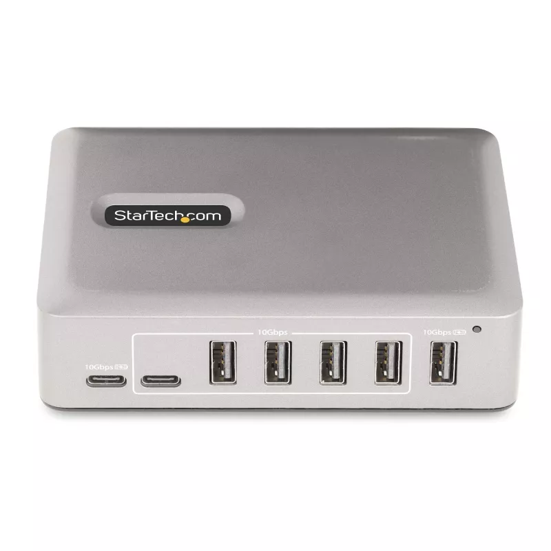 StarTech.com 7-Port USB-C Hub - 5x USB-A + 2x USB-C - Self-Powered w/65W Power Supply - USB 3.1 10Gbps - Desktop/Laptop USB Hub w/3ft USB-IF Certified Locking Kabel - USB C Hub