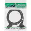 InLine Netzkabel, CEE 7/7 gewinkelt / 3-polig IEC C13 linksgewinkelt, schwarz, 0,5 m