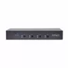 StarTech.com 4-Port KM Switch mit Mausumschaltung, USB-Switch für Tastatur/Maus, 3,5mm/USB Audio, Peripherie-Sharing für 4 Computer, TAA-konform