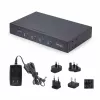 StarTech.com 4-Port KM Switch mit Mausumschaltung, USB-Switch für Tastatur/Maus, 3,5mm/USB Audio, Peripherie-Sharing für 4 Computer, TAA-konform