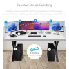 StarTech.com 4-Port KM Switch mit Mausumschaltung, USB-Switch für Tastatur/Maus, 3,5mm/USB Audio, Peripherie-Sharing für 4 Computer, TAA-konform