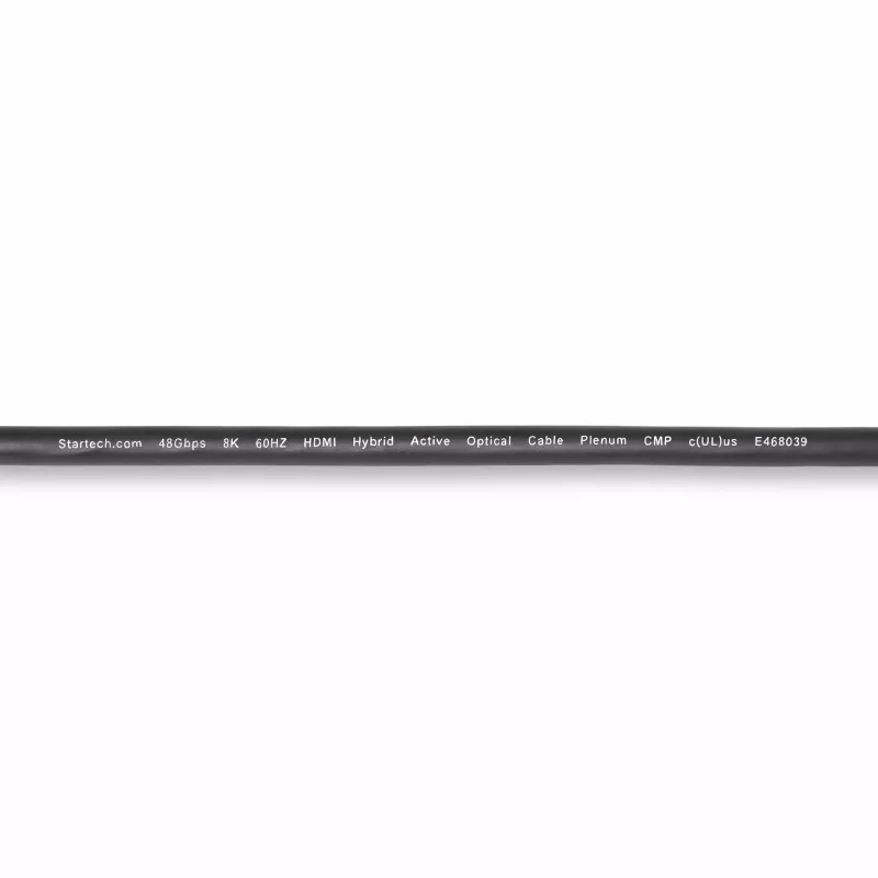 StarTech.com 15,2 m (50 ft) HDMI 2.1 Hybrid Active Optical Kabel (AOC), CMP, Plenum-Rated, 8K Ultra High Speed HDMI 2.1/2.0 Glasfaserkabel, 48 Gbit/s, 8K 60 Hz/4K 120 Hz, HDR10+/FRL/TMDS/eARC