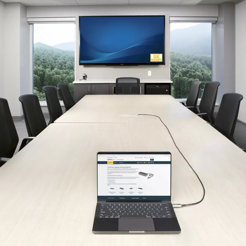 StarTech.com 100ft (30,4m) HDMI 2.1 Hybrid Active Optical Kabel (AOC), CMP, Plenum-zertifiziert, 8K Ultra High Speed HDMI 2.1/2.0 Glasfaserkabel, 48Gbps, 8K 60Hz/4K 120Hz, HDR10+/FRL/TMDS/eARC