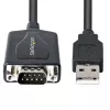 StarTech.com 1m USB-zu-Seriell-Kabel mit COM-Port-Erhaltung, DB9-Stecker RS232 zu USB-Konverter, USB-zu-Seriell-Adapter für SPS/Drucker/Scanner, Prolific-Chipsatz, Windows/Mac