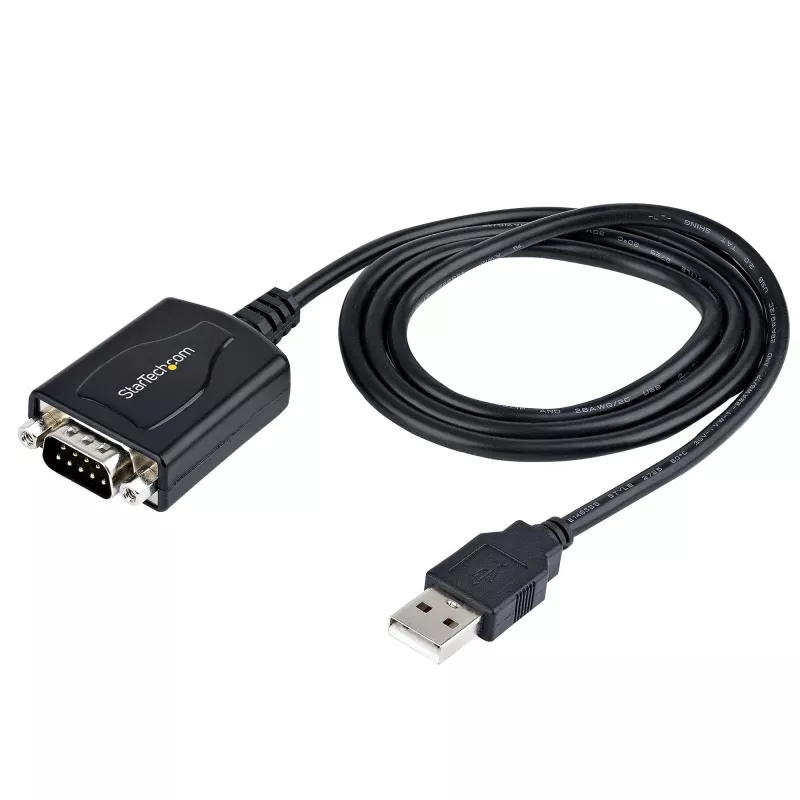 StarTech.com 1m USB-zu-Seriell-Kabel mit COM-Port-Erhaltung, DB9-Stecker RS232 zu USB-Konverter, USB-zu-Seriell-Adapter für SPS/Drucker/Scanner, Prolific-Chipsatz, Windows/Mac