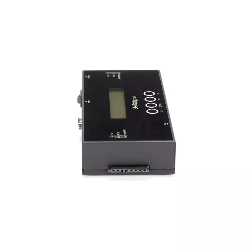 StarTech.com 1:1 Standalone-Festplatten-Duplizierer und -Löscher, SAS- und SATA-HDD/SSD-Kloner/Kopierer, Festplatten-Duplizierer und -Sanitisierer, LCD-Anzeige, TAA-konform